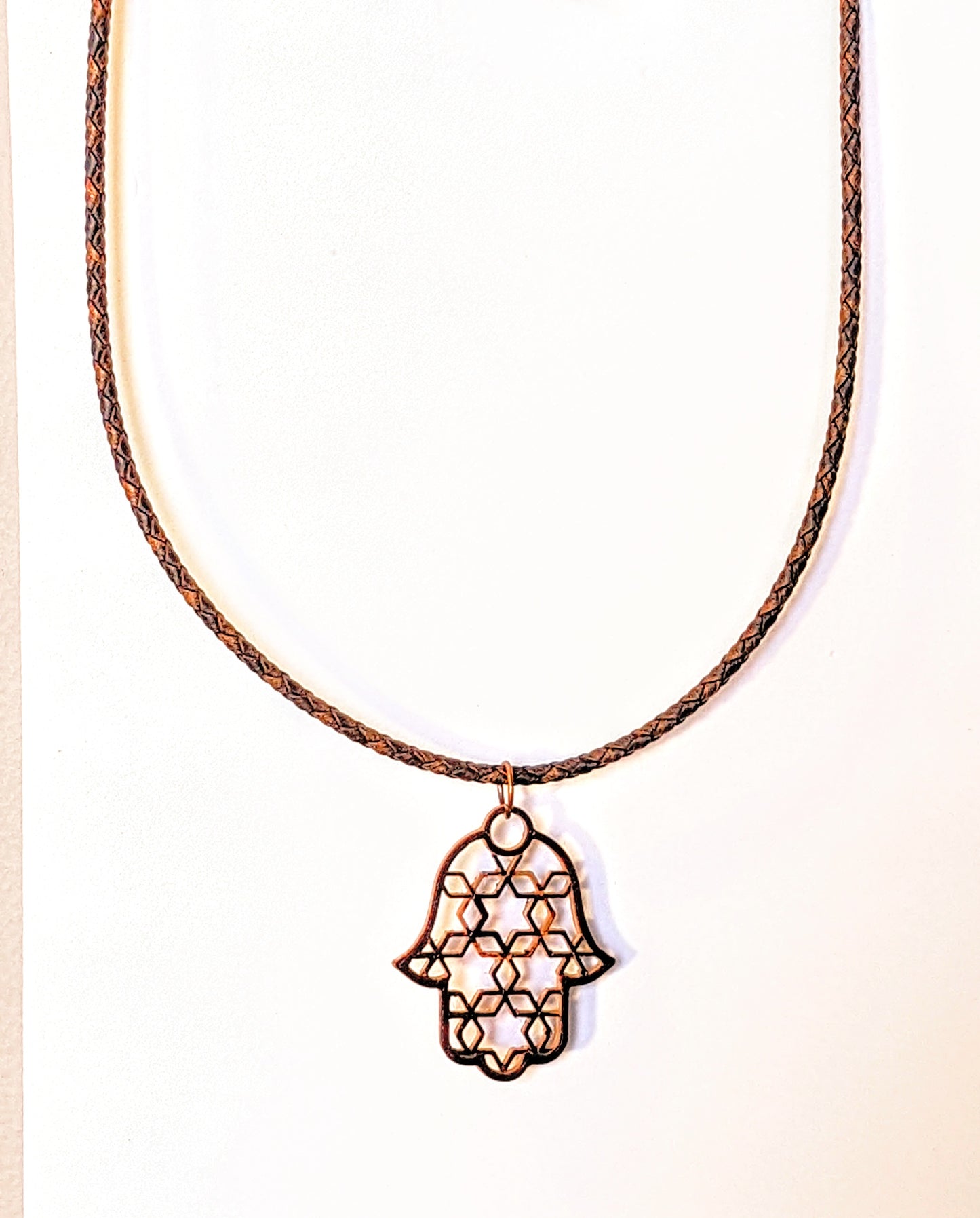 Ari - Judaic Web Necklace in Black & Golden Oak